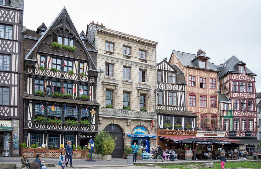 Histoire Place du vieux marché Rouen  -  Rouen
