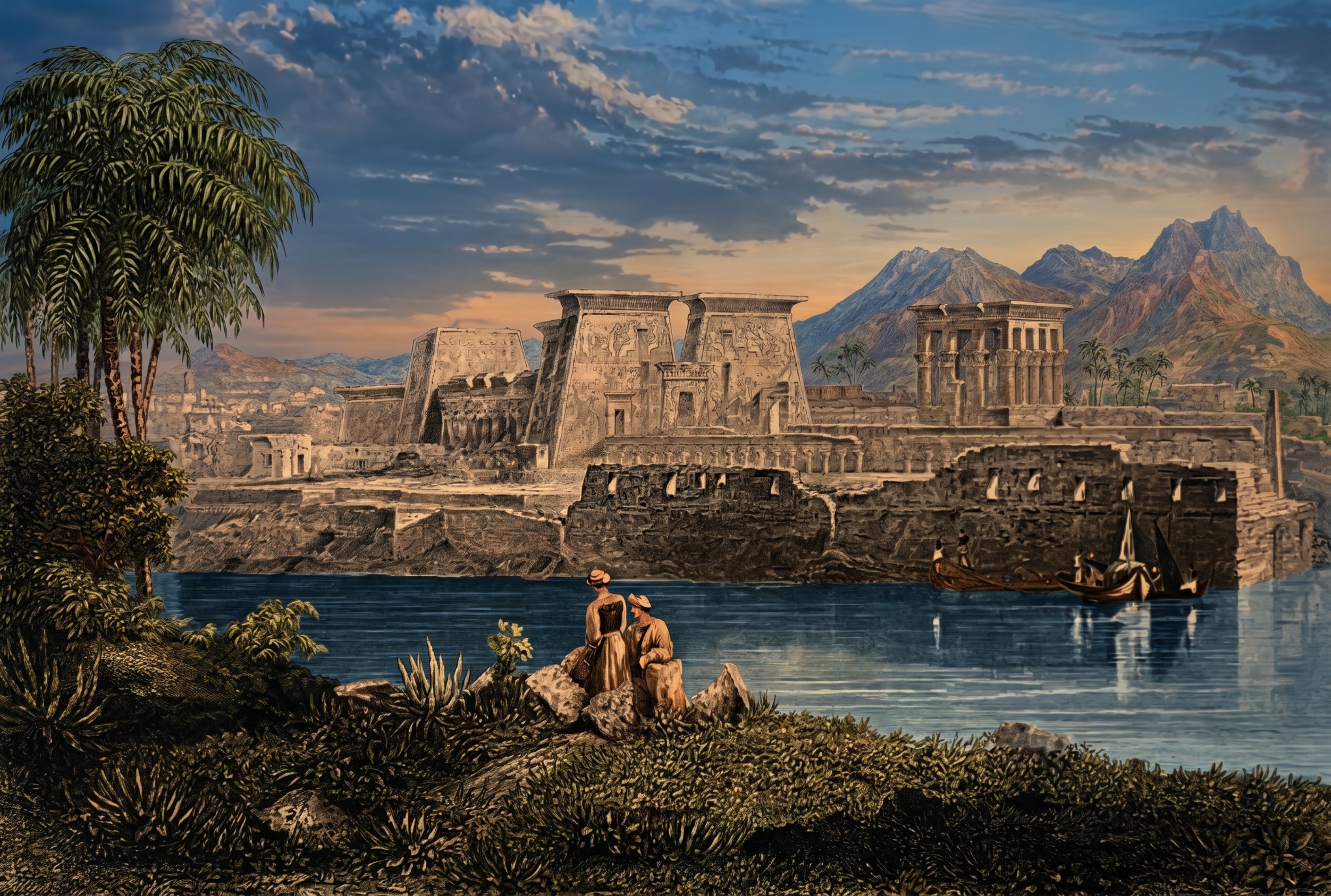 Temple d'Isis vers 1836
